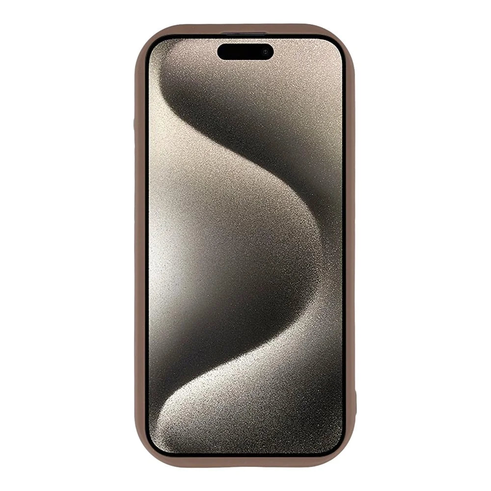 For iPhone 15 Pro Max Case Leopard Print TPU Shockproof Phone Cover - Coffee - 2