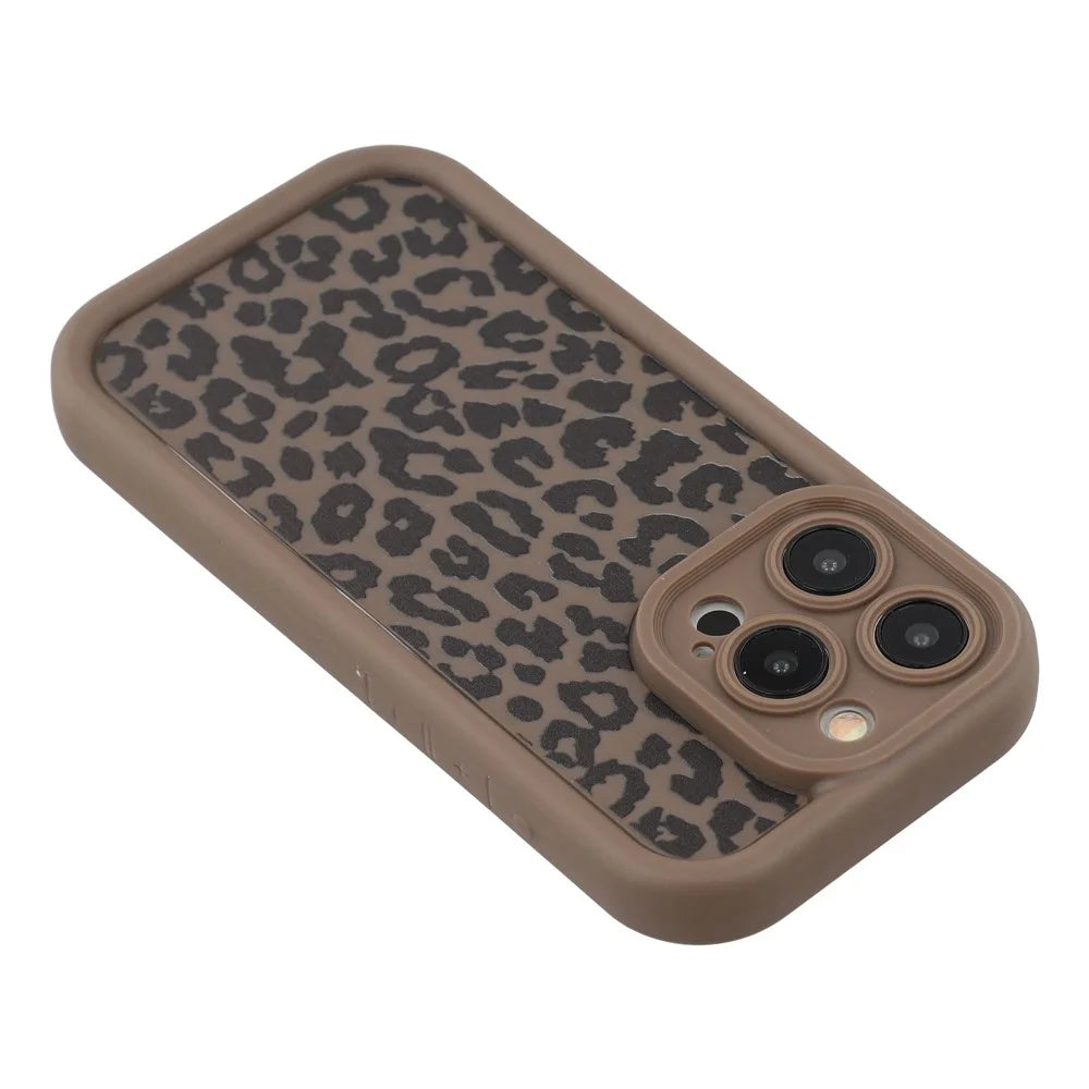 For iPhone 12 Pro Case Leopard Print TPU Shockproof Phone Cover - Coffee - 5