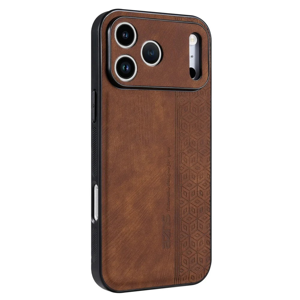 AZNS For iPhone 18 Pro Max / 17 Pro Max Case Protective PU Leather Covered TPU Phone Shell - Brown - 2