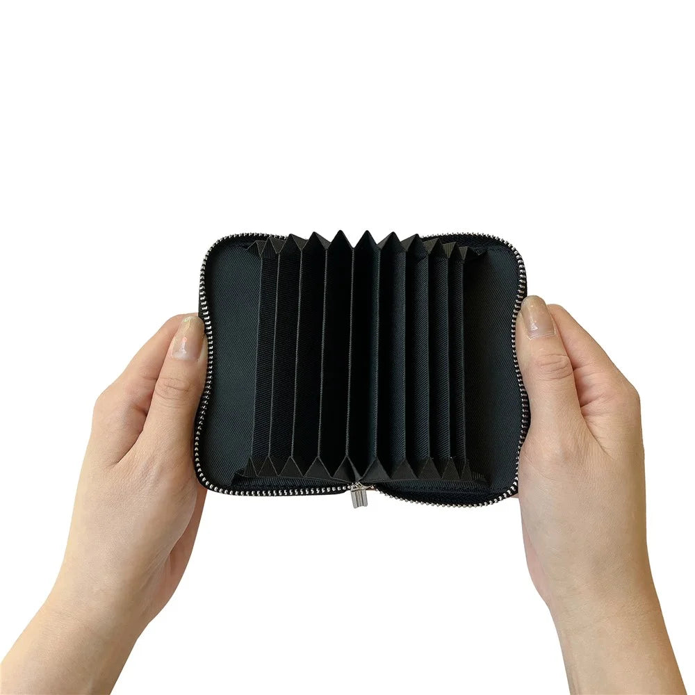 For iPhone 17 Pro Max Case Detachable Zipper Card Bag PU TPU Kickstand Phone Case with Strap - Black - 6