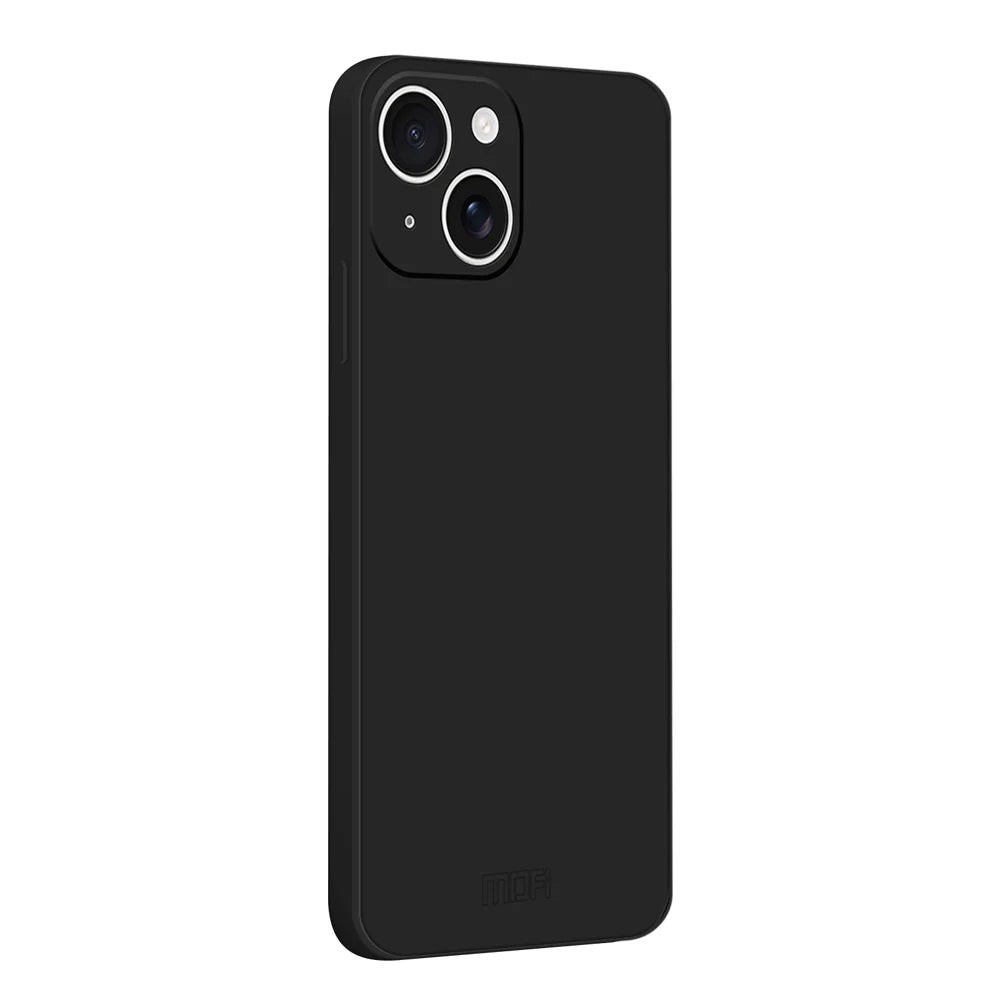 MOFI For iPhone 15 Plus Case  Skin Touch Soft TPU Protective Phone Cover - Black - 1