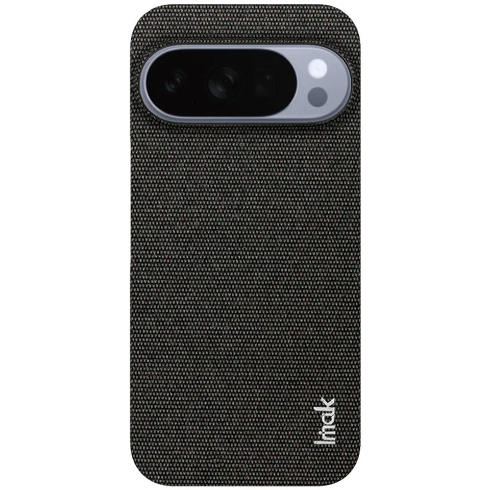 IMAK Ruiyi Series for Google Pixel 10 / 10 Pro Case Fabric Texture Leather + PC Phone Back Cover - Black - 1