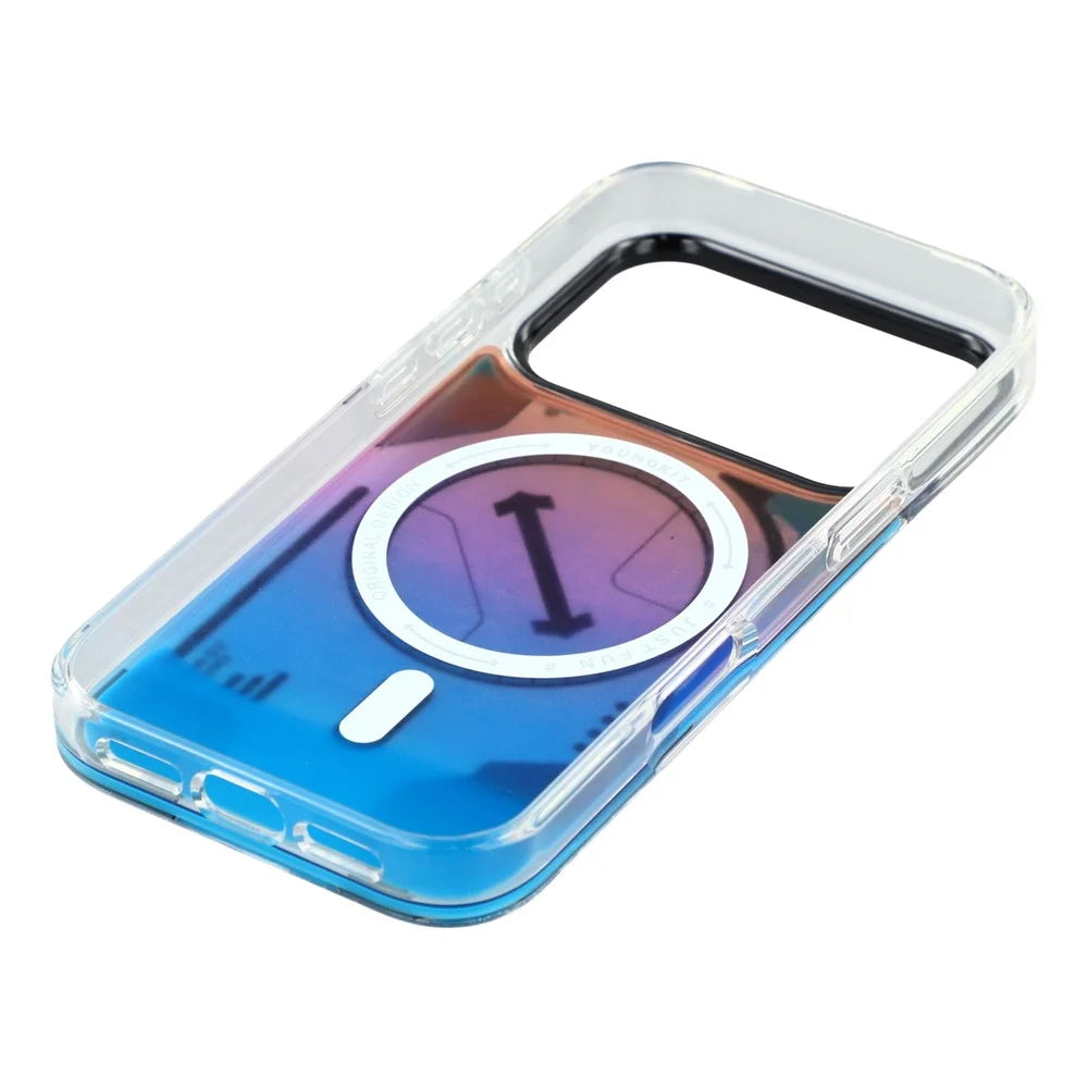 YOUNGKIT For iPhone 17 Pro Case Compatible with MagSafe Anti Drop TPU PC Phone Back Cover - Blue - 6