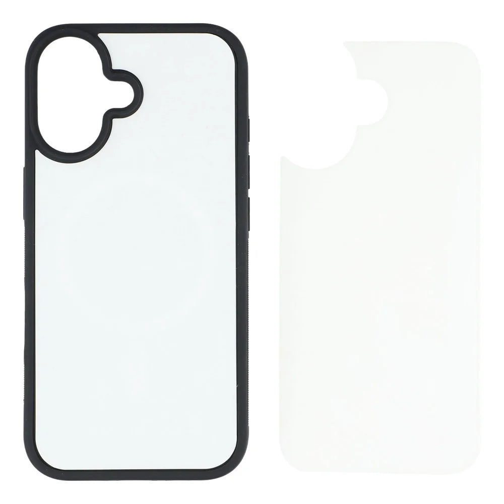 10Pcs For iPhone 17 Case DIY Blank Heat Transfer TPU + PC Phone Back Cover with Magnetic Ring - 2