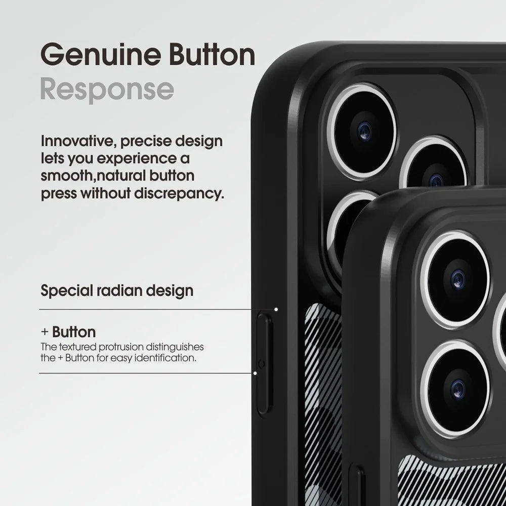 IBMRS For iPhone 17 Pro Case Soft TPU Frame Hard PC Back Anti-Fall Phone Cover - Grid Camouflage - 3