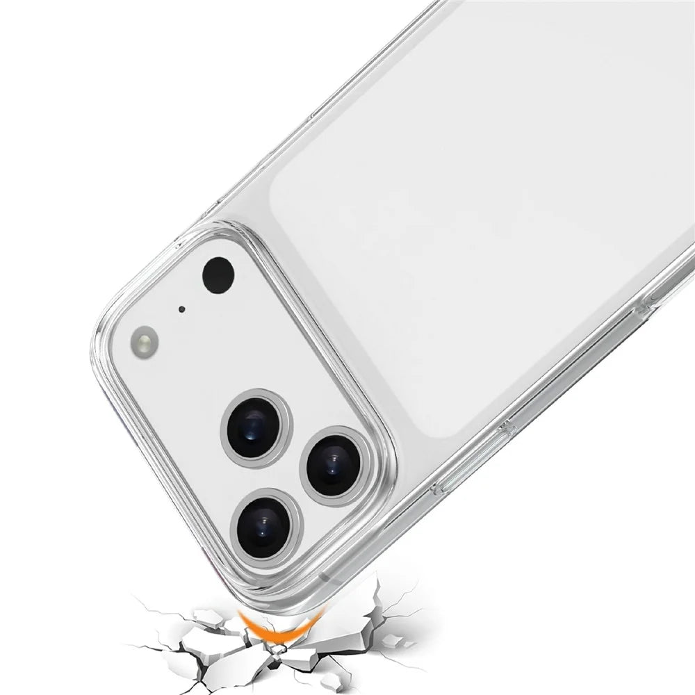 For iPhone 17 Pro Max Clear TPU Anti-Scratch Phone Case + 2.5D Arc Edge Screen Protector - 5
