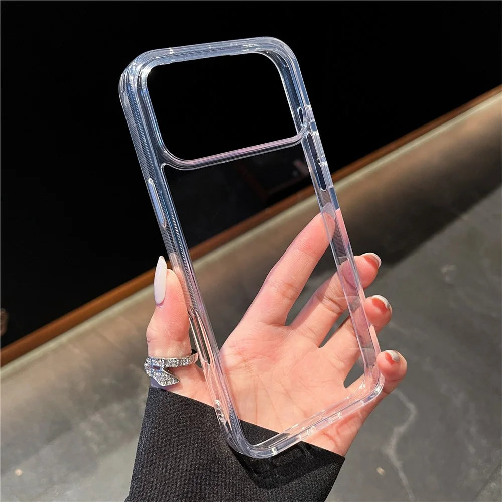 For iPhone 17 Pro Max Case High Transparency PC + TPU Phone Cover - Transparent White - 2