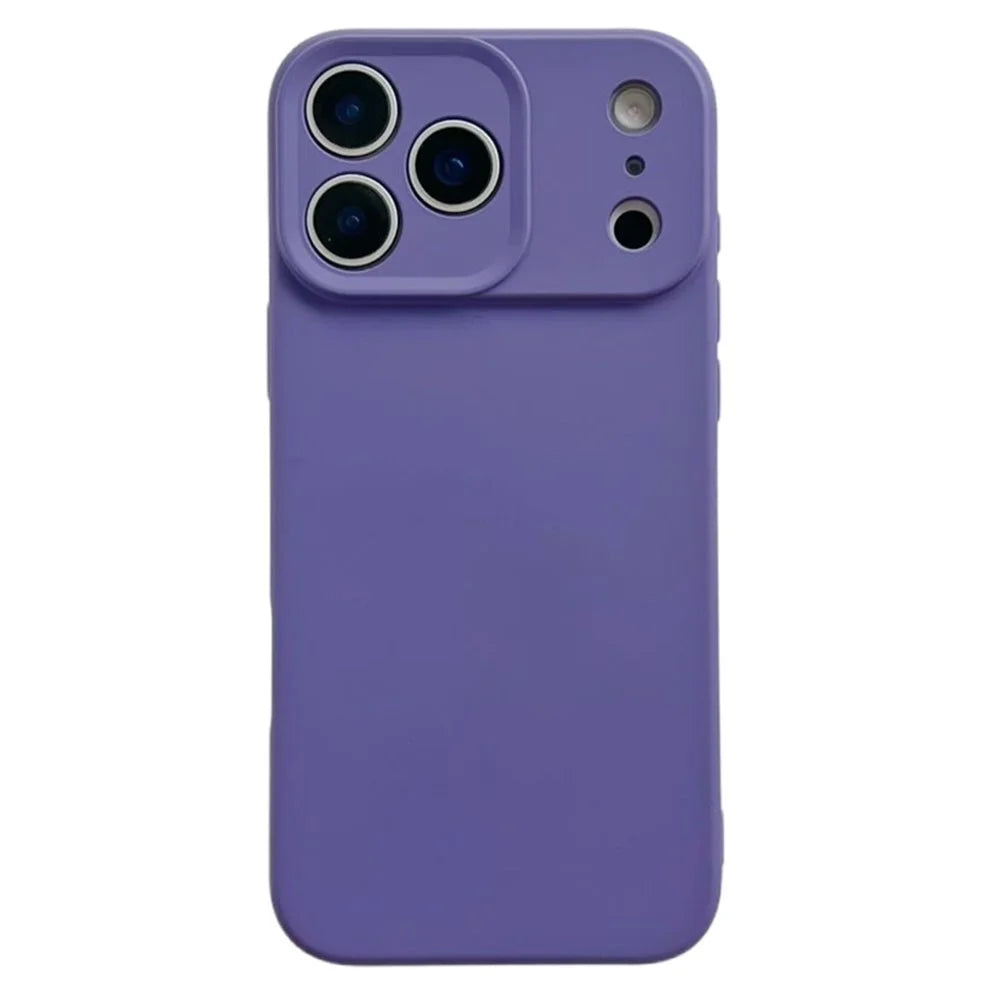 For iPhone 17 Pro Max Case Minimalist Solid Color Anti-scratch TPU Phone Cover with Soft Lining - Dark Purple - 1