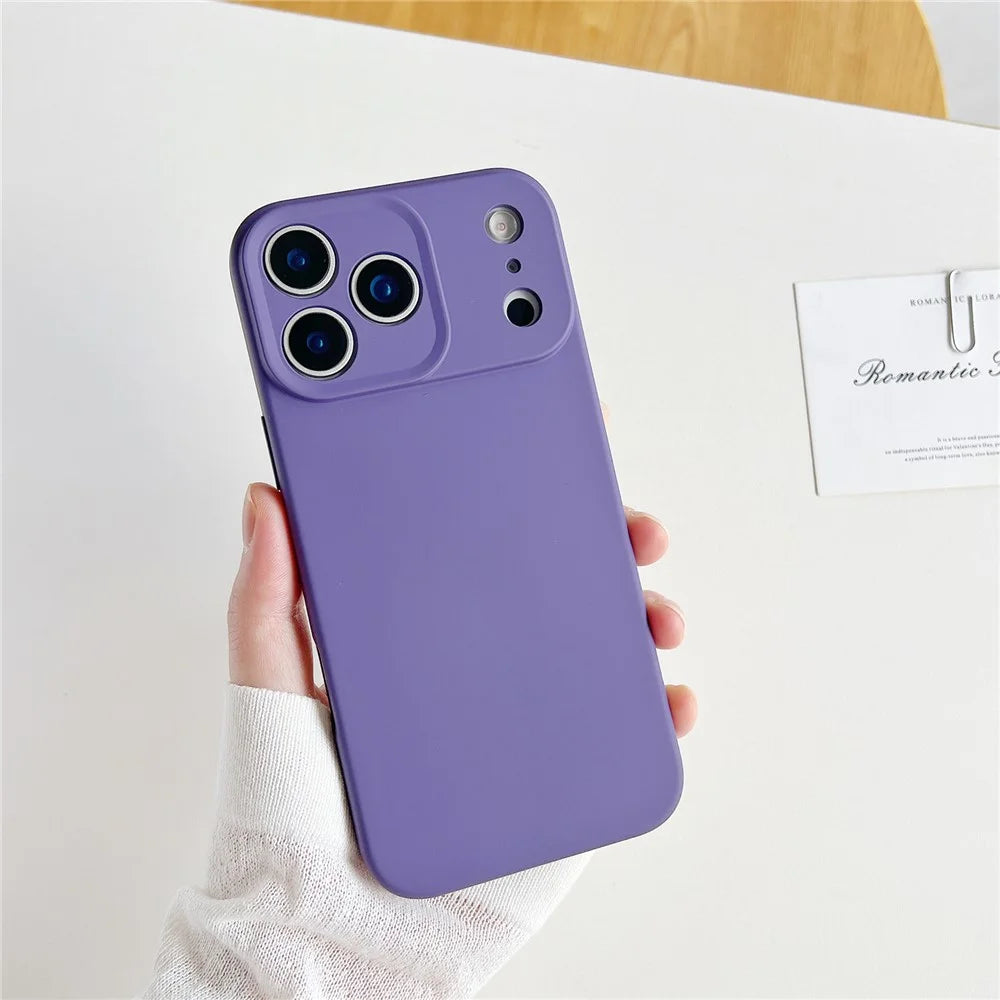 For iPhone 17 Pro Case Minimalist Solid Color Anti-scratch TPU Phone Cover with Soft Lining - Dark Purple - 2