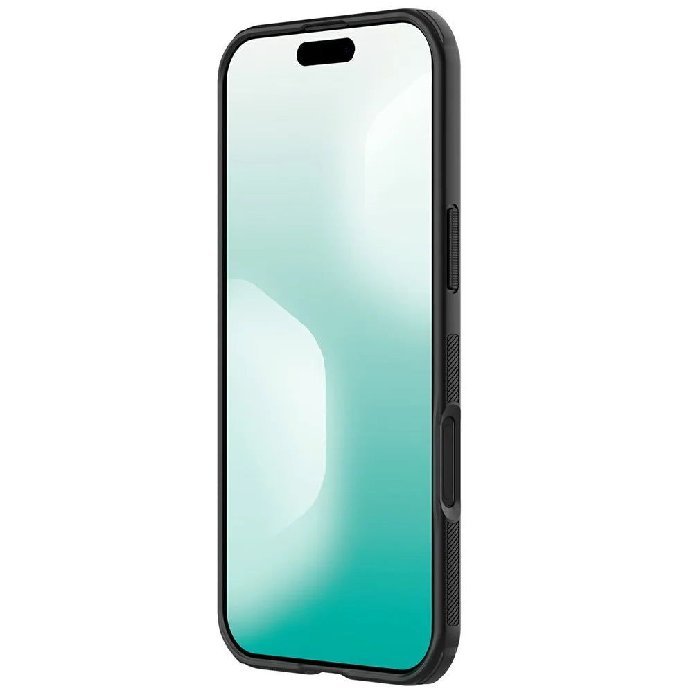 NILLKIN Super Frosted Shield Pro for iPhone Air Magnetic Case Matte PC TPU Clear Black Phone Back Cover - Transparent Black - 2