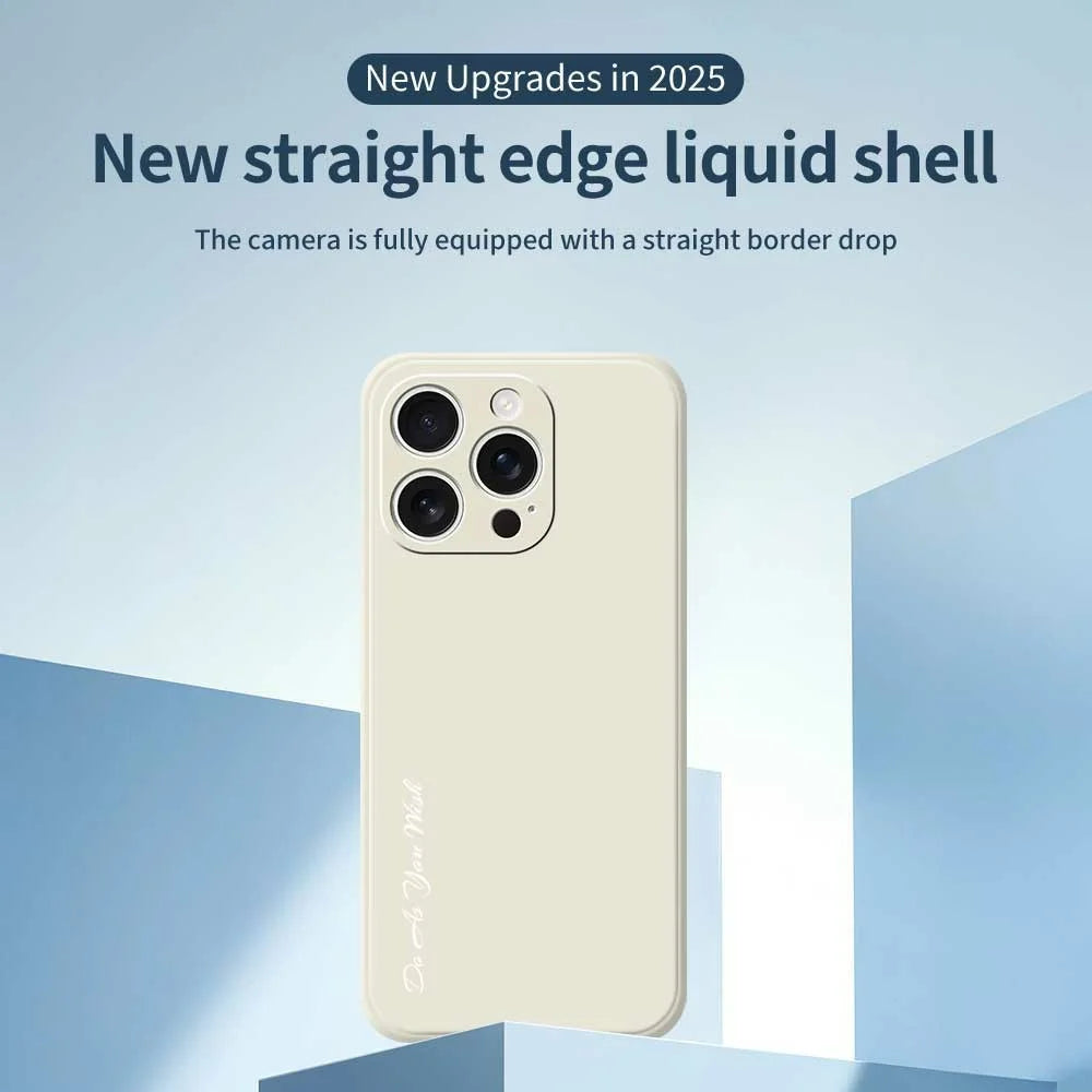 DO AS YOU WISH For iPhone 15 Pro Case Straight Edge TPU Phone Back Cover Precise Cutouts - White - 2