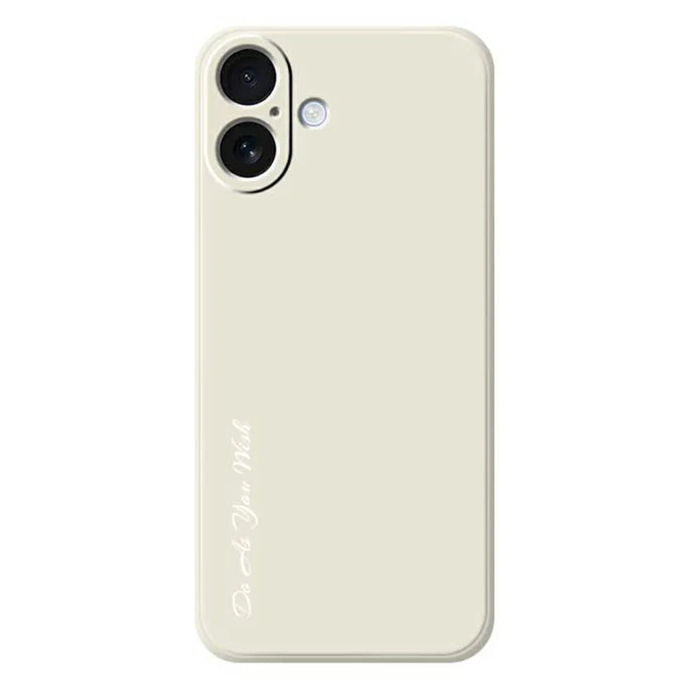 DO AS YOU WISH For iPhone 16 Plus Case Straight Edge TPU Phone Back Cover Precise Cutouts - White - 1