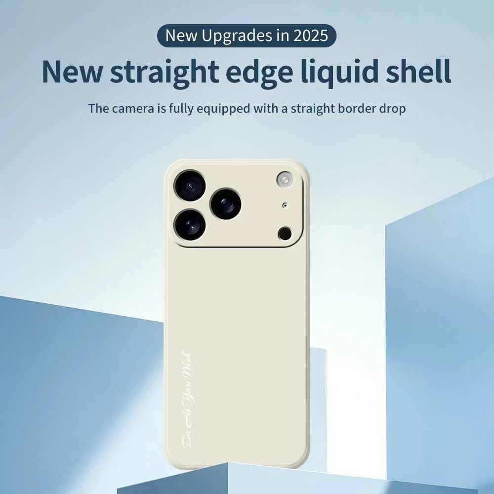 DO AS YOU WISH For iPhone 18 Pro / 17 Pro Case Straight Edge TPU Phone Back Cover Precise Cutouts - White - 2
