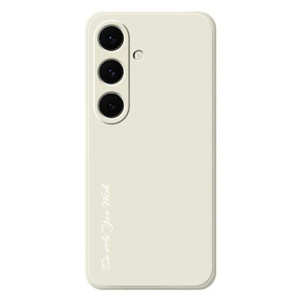 DO AS YOU WISH For Samsung Galaxy S25 FE Case Straight Edge TPU Phone Back Cover Precise Cutouts - White - 1