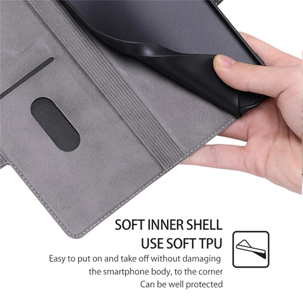For iPhone 17 Case Card Holder PU Leather Phone Cover - White - 4