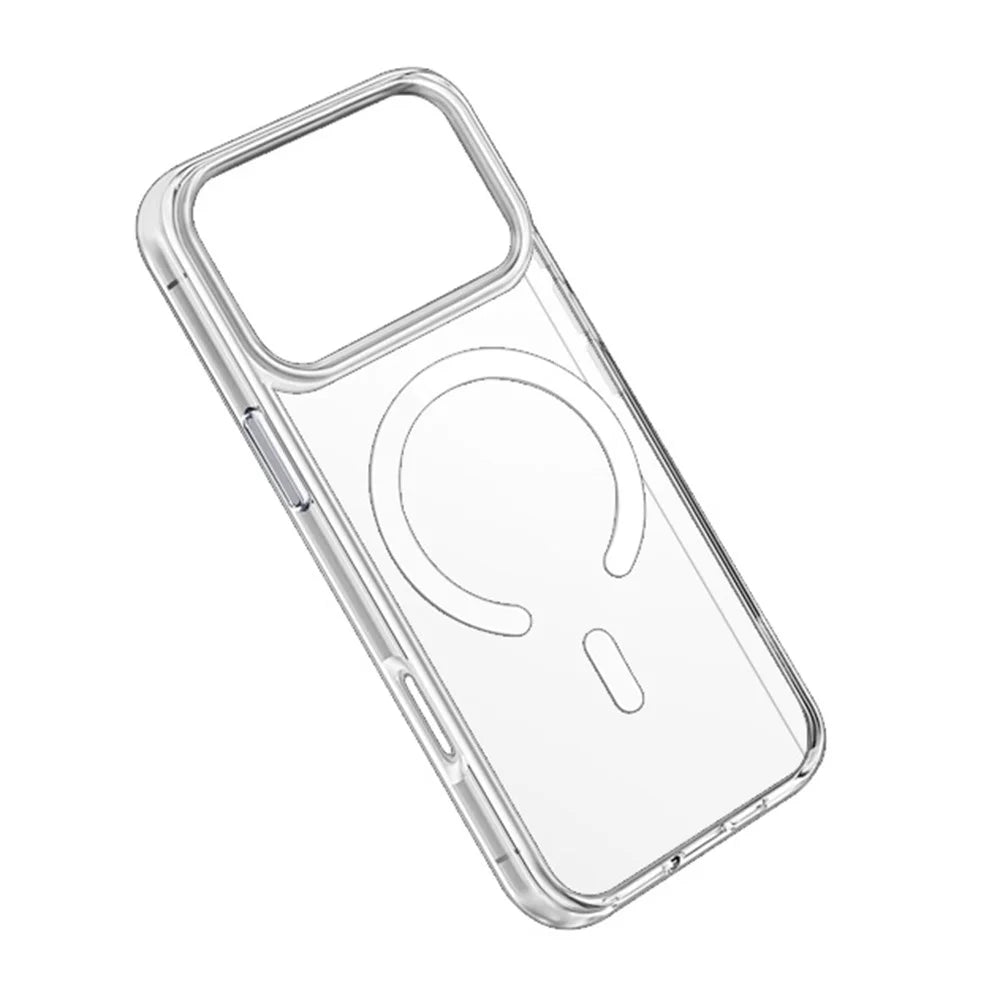 COTECI For iPhone 17 Pro Crystal Magnetic Case Compatible with MagSafe PC TPU Phone Back Cover - Transparent - 2