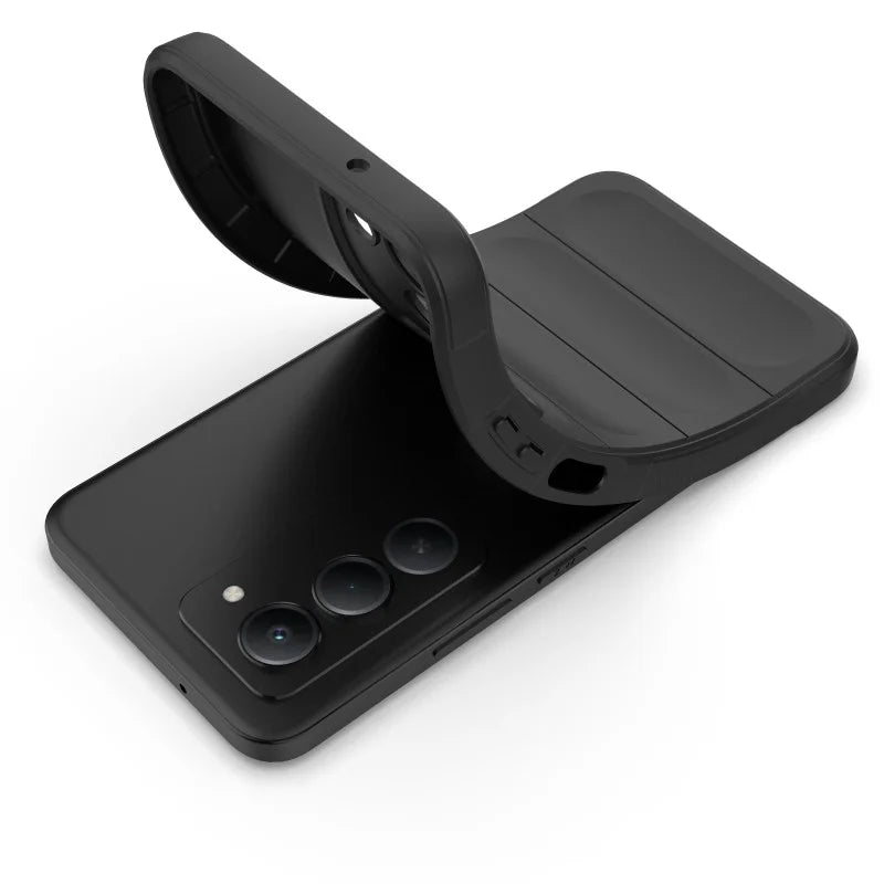 WANLONFENG For Xiaomi Redmi 15 5G (Global) (169mm) TPU Case  HD Series Anti Slip Phone Cover with Tempered Glass - Black - 4