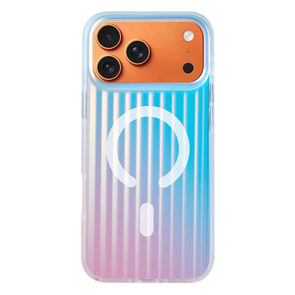 COTECI For iPhone 17 Pro Case Compatible with MagSafe Gradient Color TPE + TPU Phone Back Cover - Dazzling Blue - 1