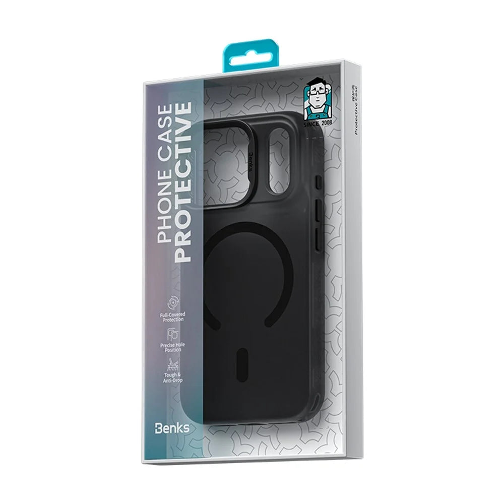 BENKS For iPhone 17 Pro Case PC + TPU Matte Magnetic Phone Cover Compatible with MagSafe - 7