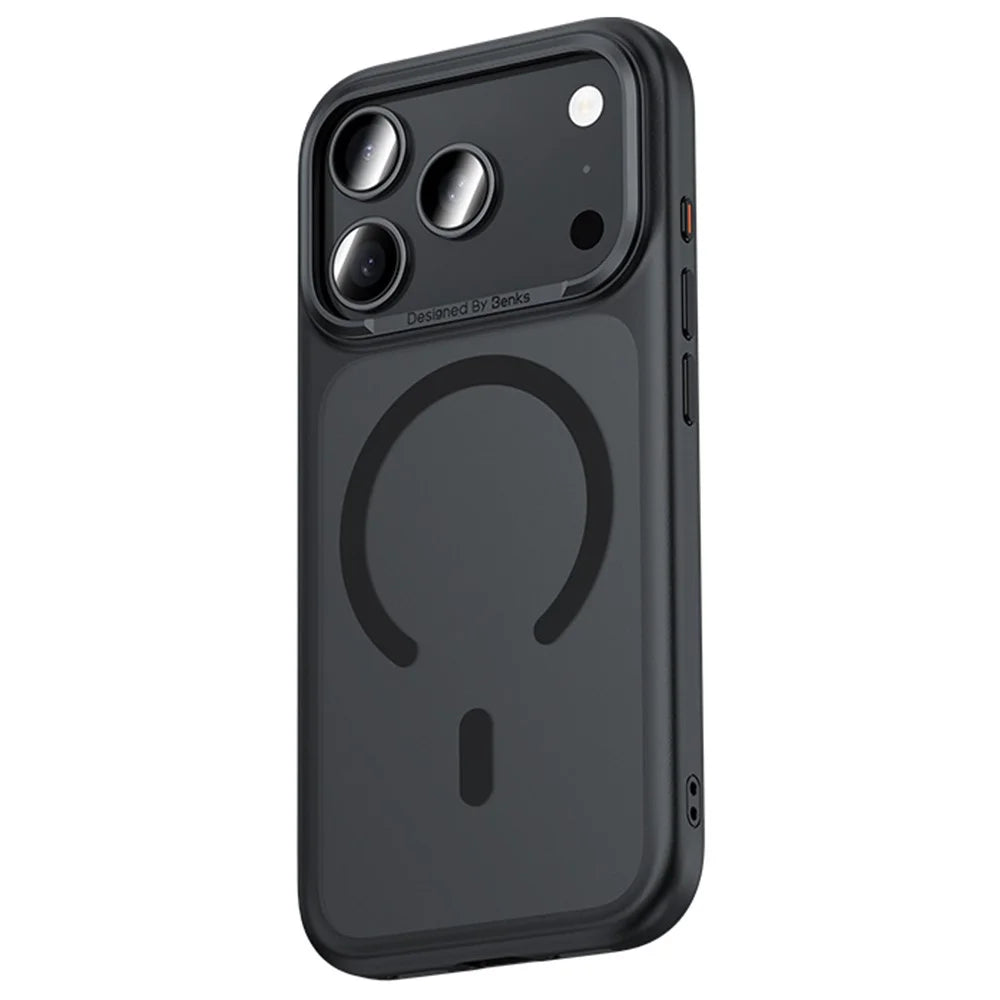 BENKS For iPhone 17 Pro Max Magnetic Case Skin Feel TPU + PC Phone Cover Compatible with MagSafe - Black - 2