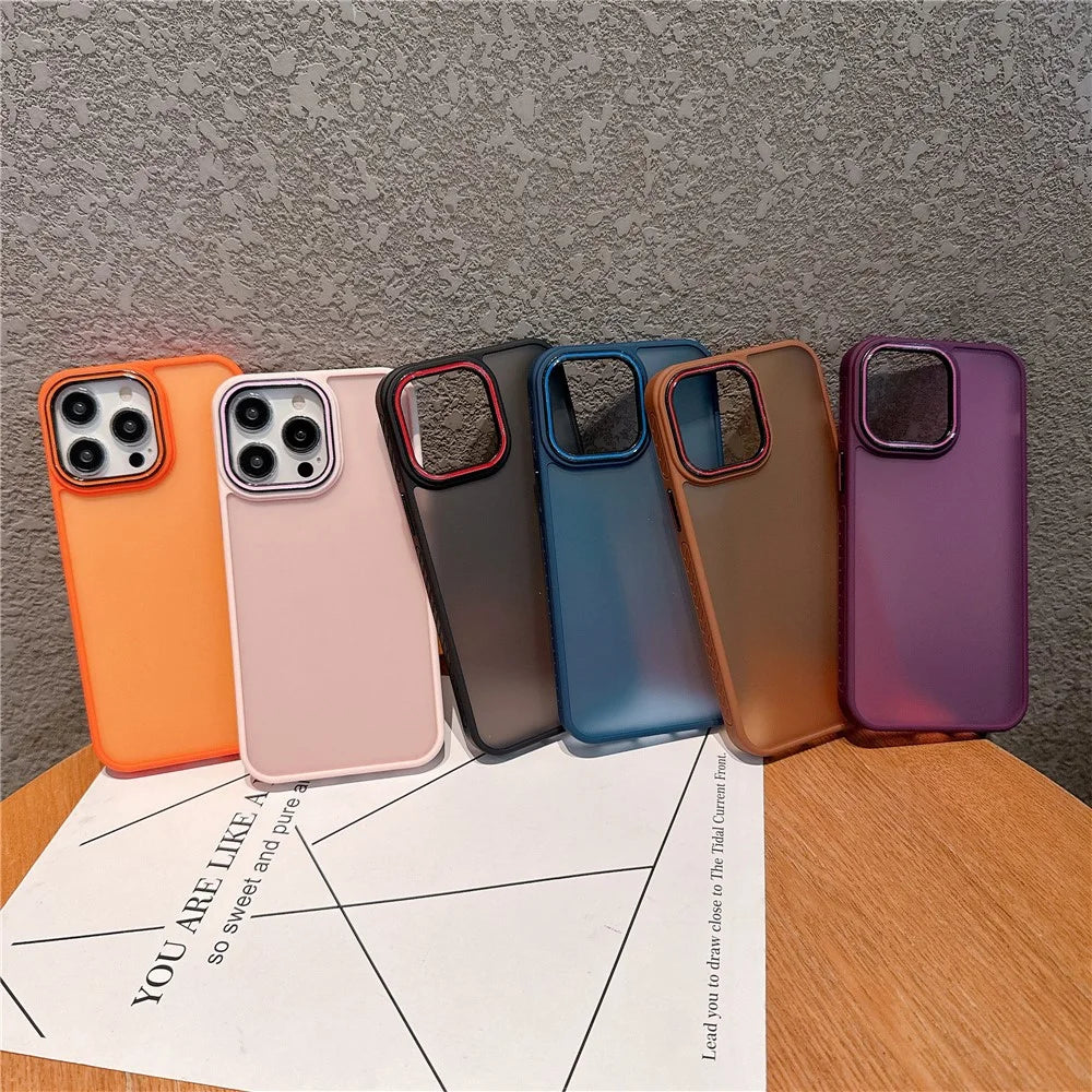 For iPhone 14 Pro Case PC + TPU Anti-Slip Matte Phone Cover - Purple - 5