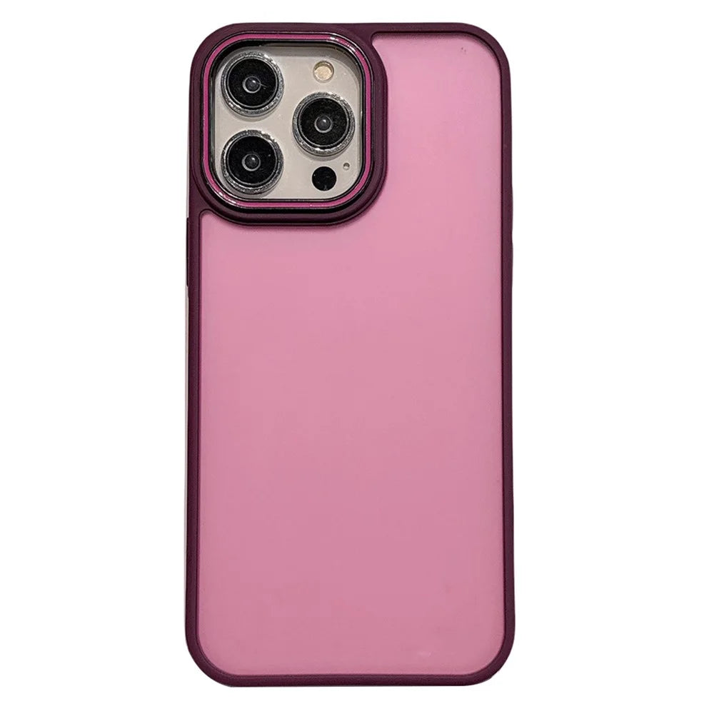 For iPhone 13 Pro Case PC + TPU Anti-Slip Matte Phone Cover - Purple - 1