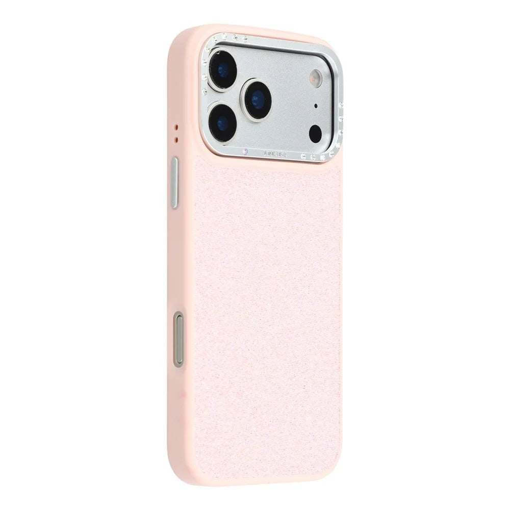JAUCASE For iPhone 17 Pro Case Compatible with MagSafe Textured PU + TPU + PC Phone Back Cover - Pink - 1