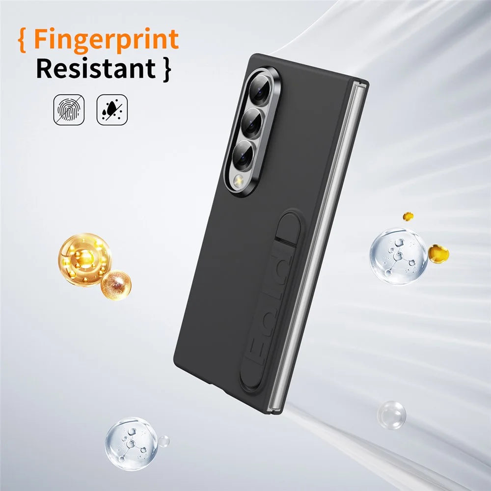 For Samsung Galaxy Z Fold3 5G Case Kickstand Hard PC Phone Cover (without Screen Protector) - Black - 6