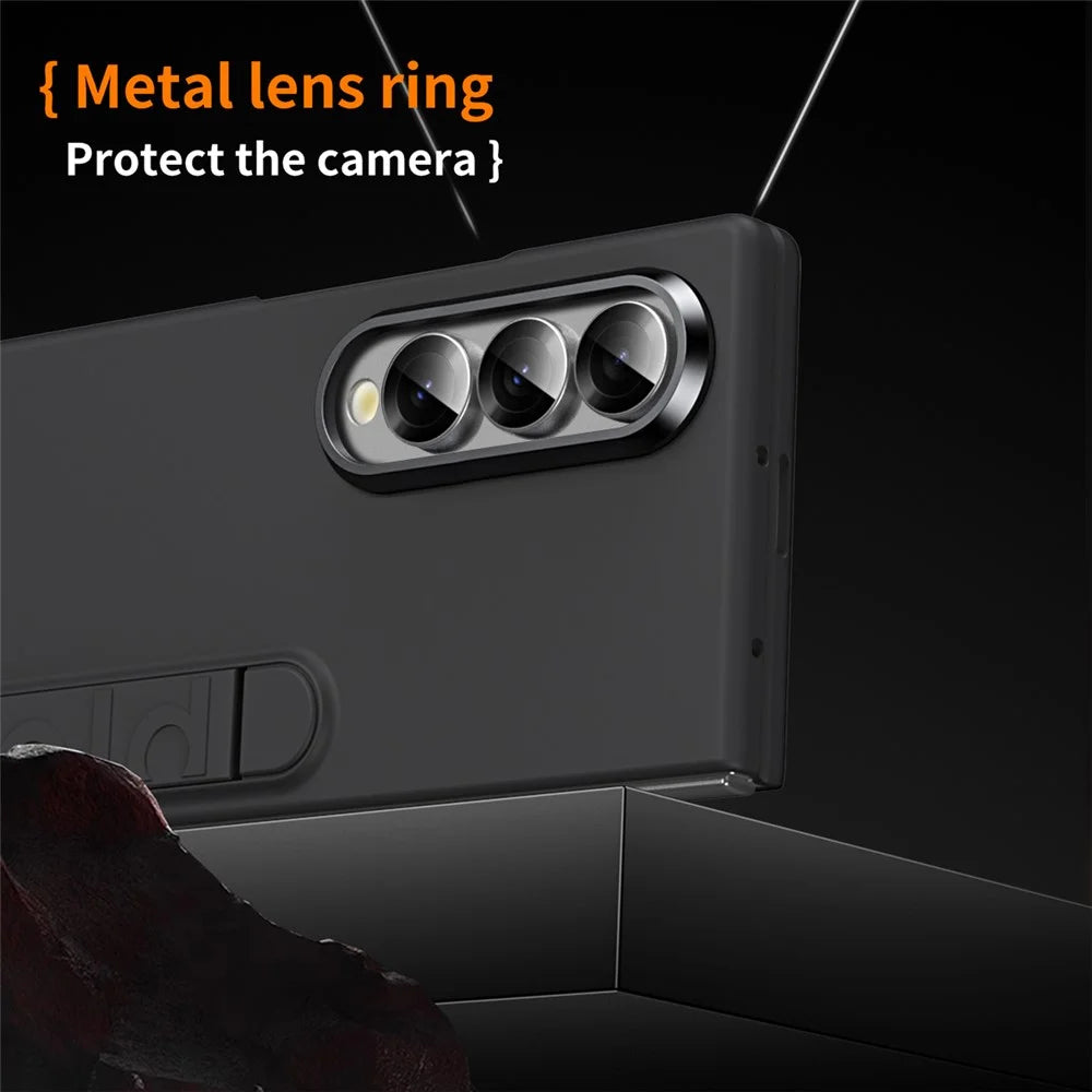 For Samsung Galaxy Z Fold3 5G Case Kickstand Hard PC Phone Cover (without Screen Protector) - Black - 7