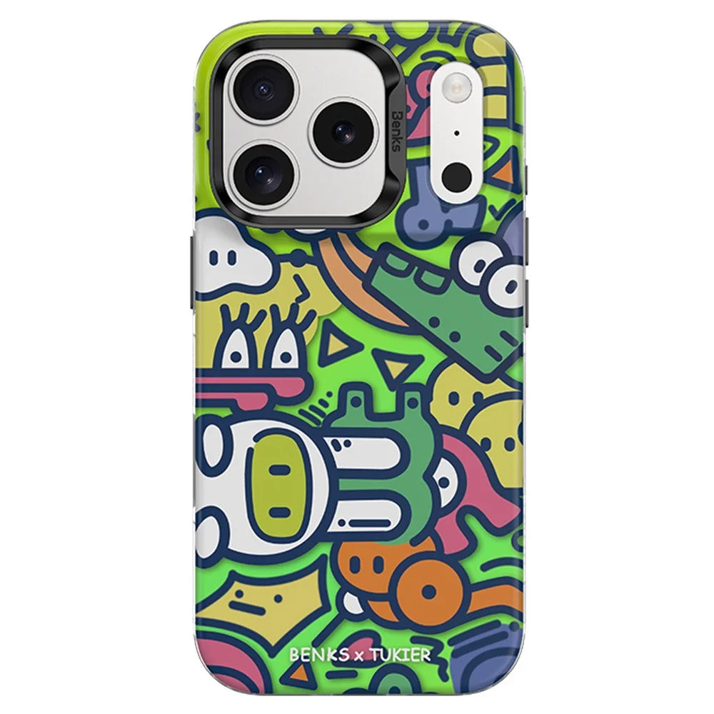 BENKS D1 for iPhone 17 Pro Max Magnetic Case Cartoon Pattern TPU TPE PC Phone Cover Compatible with MagSafe - Fantasy World - 2