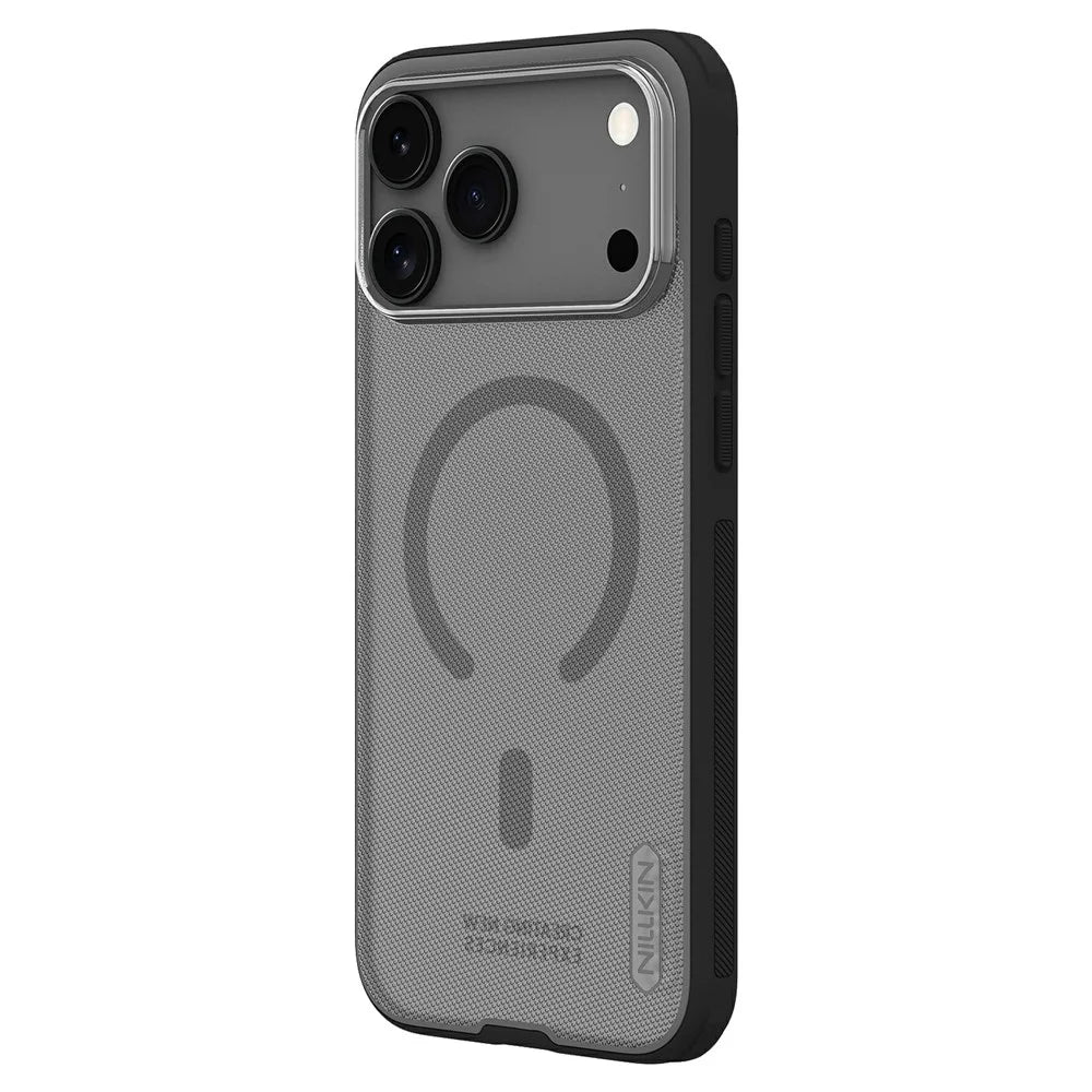 NILLKIN Super Frosted Shield Pro for iPhone 18 Pro Max / 17 Pro Max Magnetic Case Matte PC TPU Clear Black Phone Back Cover - Transparent Black - 1