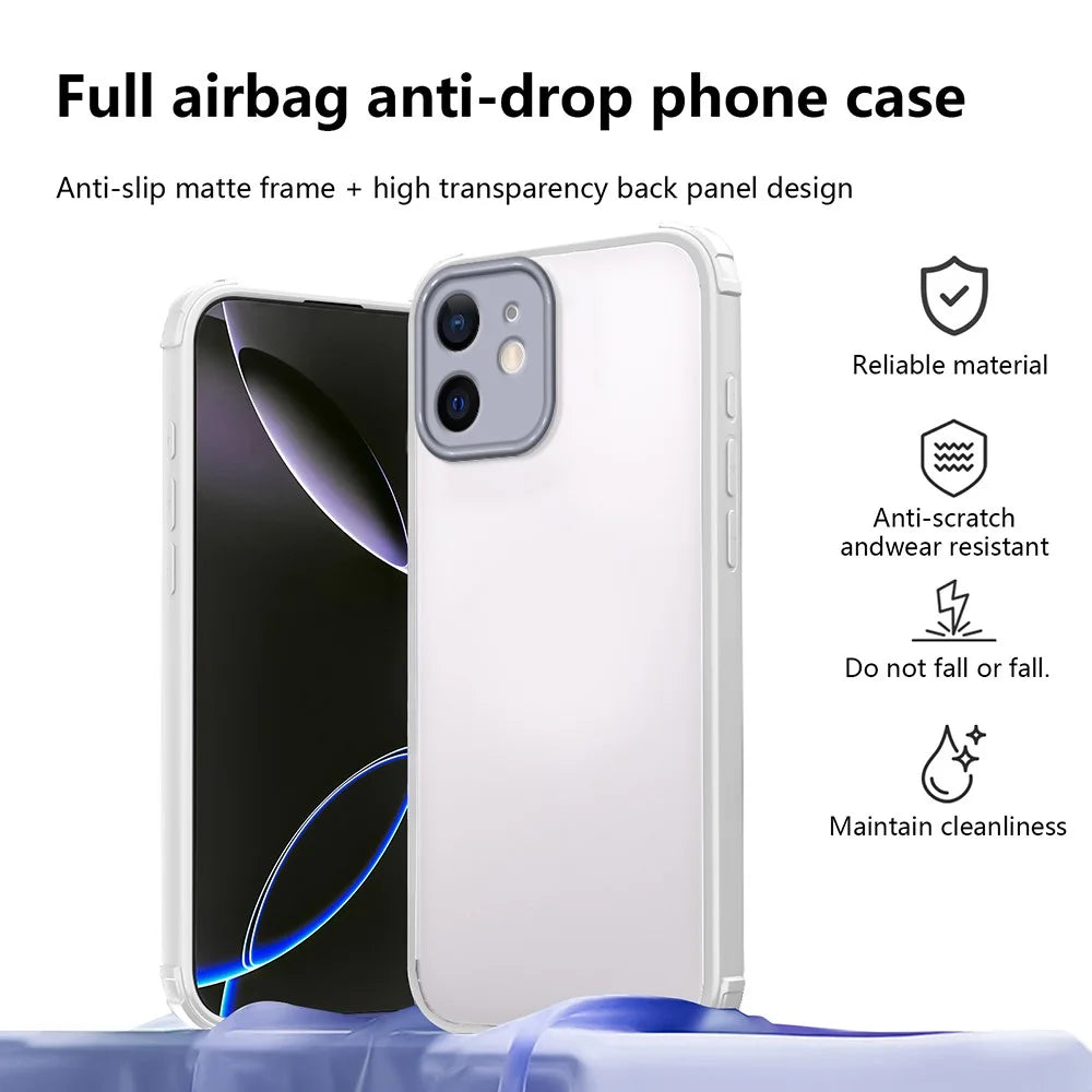 For iPhone 11 Case Reinforced Corner Shockproof TPU + Acrylic Phone Cover - White - 2