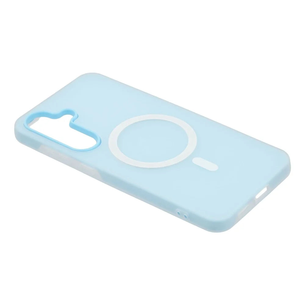 For Samsung Galaxy S24+ Magnetic Case PC + TPU Frosted Phone Cover - Blue - 5