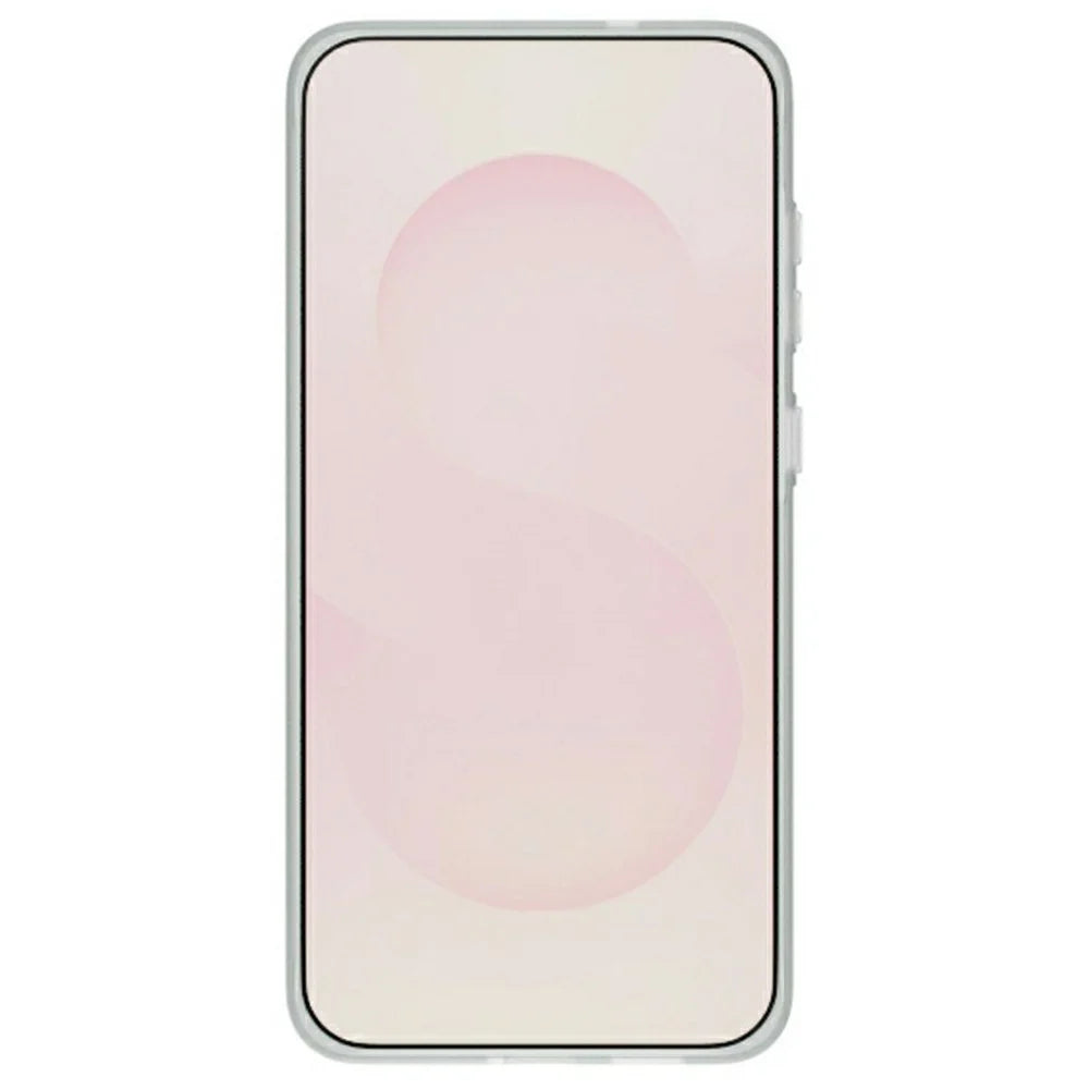 For Samsung Galaxy S25 Magnetic Case Corrugated Texture Hard PC Phone Cover - Transparent White - 2