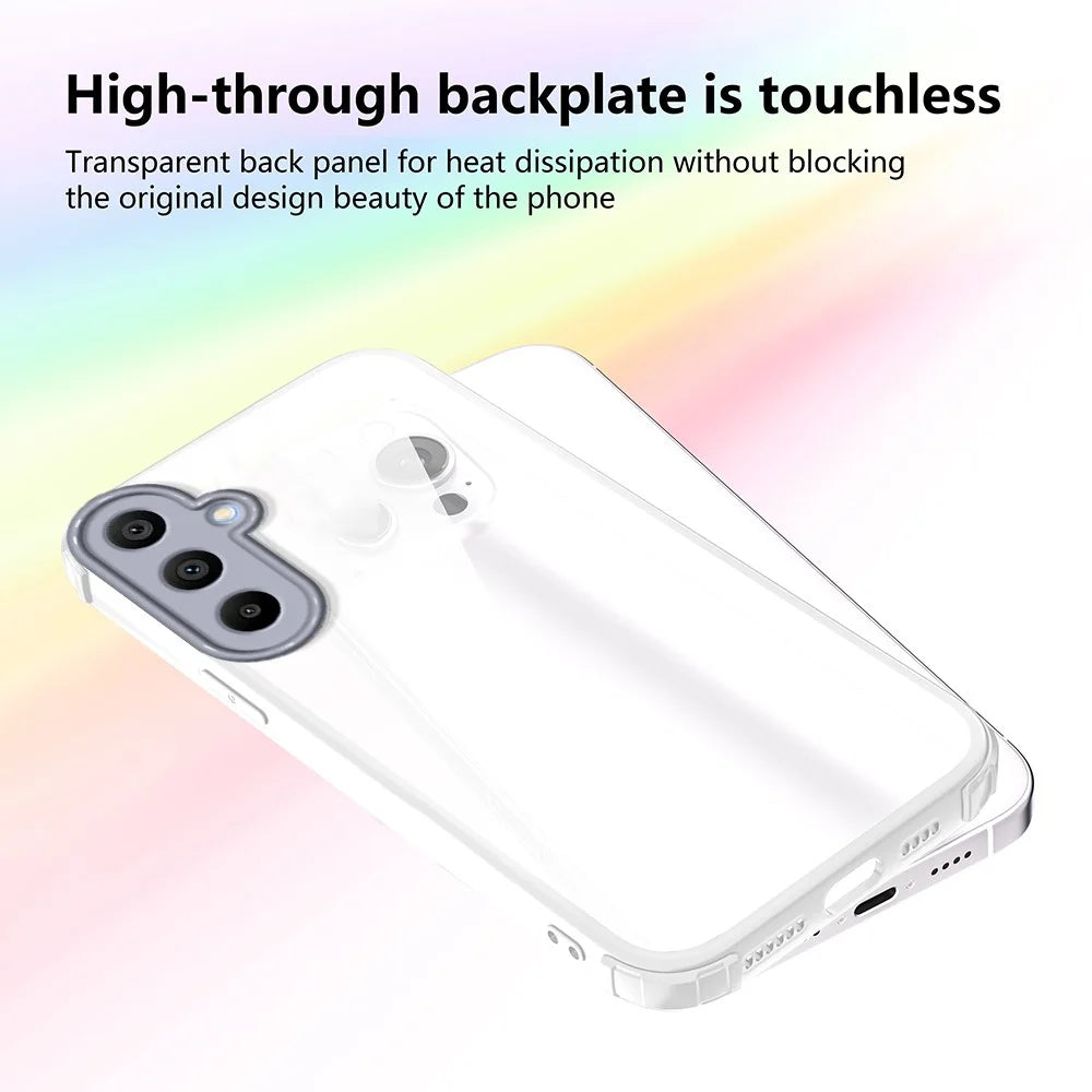 For Samsung Galaxy A34 5G Case Reinforced Corner Shockproof TPU + Acrylic Phone Cover - White - 3
