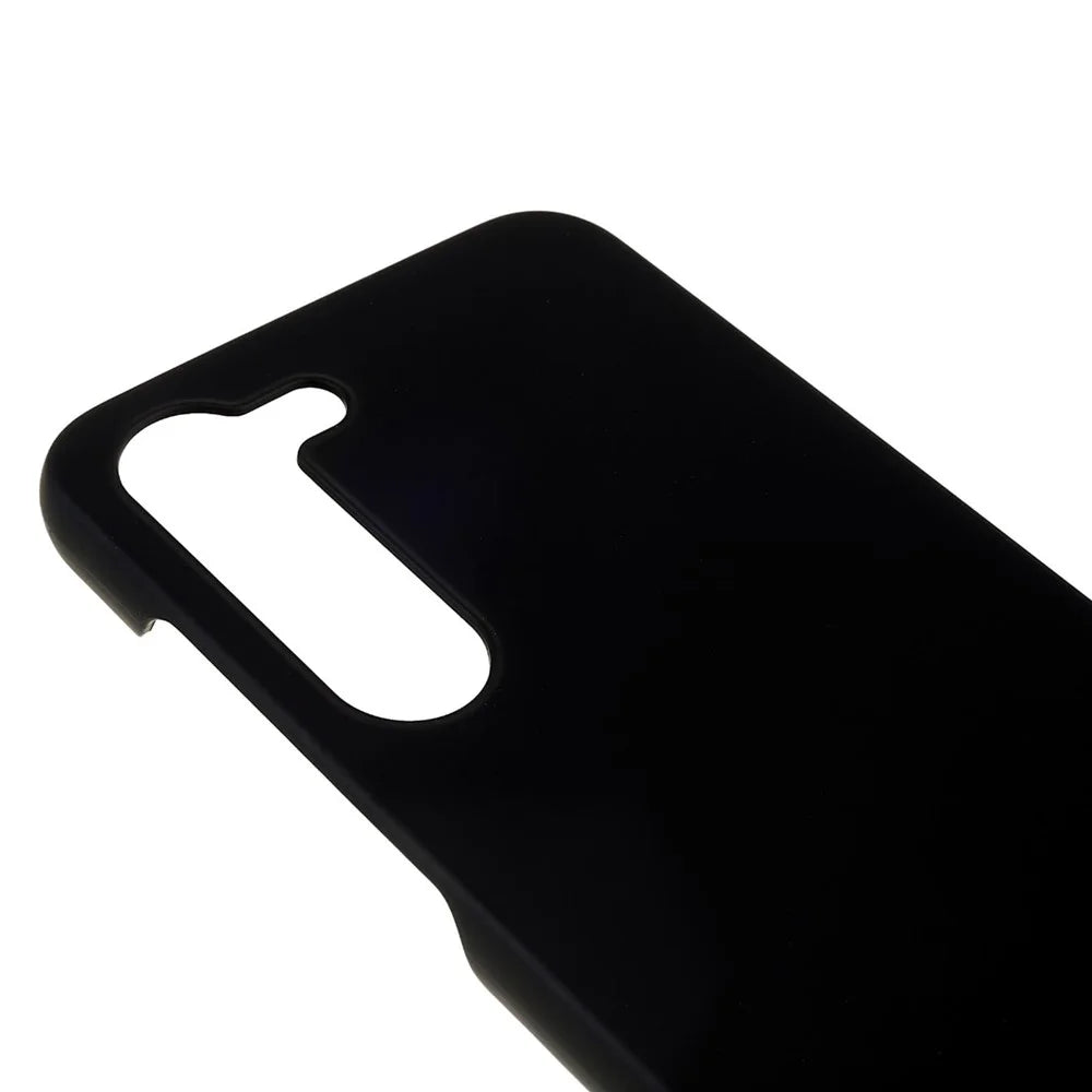 For Samsung Galaxy S23+ Hard Plastic Rubberized Glossy Phone Back Case Anti-fall Cellphone Cover - Black - 5
