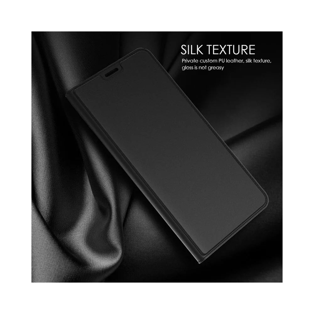 For Infinix Hot 60 Pro+ 4G Case PU Leather Phone Cover with Card Holder Stand - Black - 7