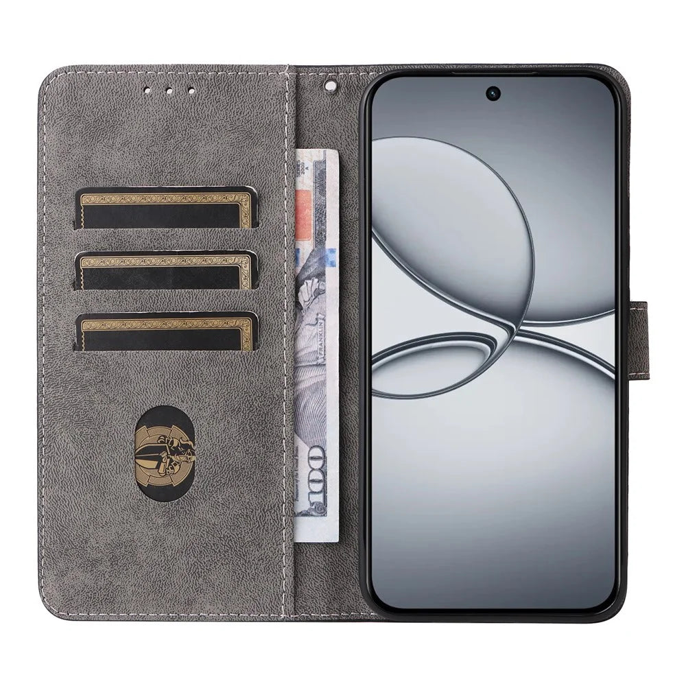 For Realme 15T 5G Case Wallet RFID Blocking PU Leather Phone Cover Stand with Strap - Black - 2