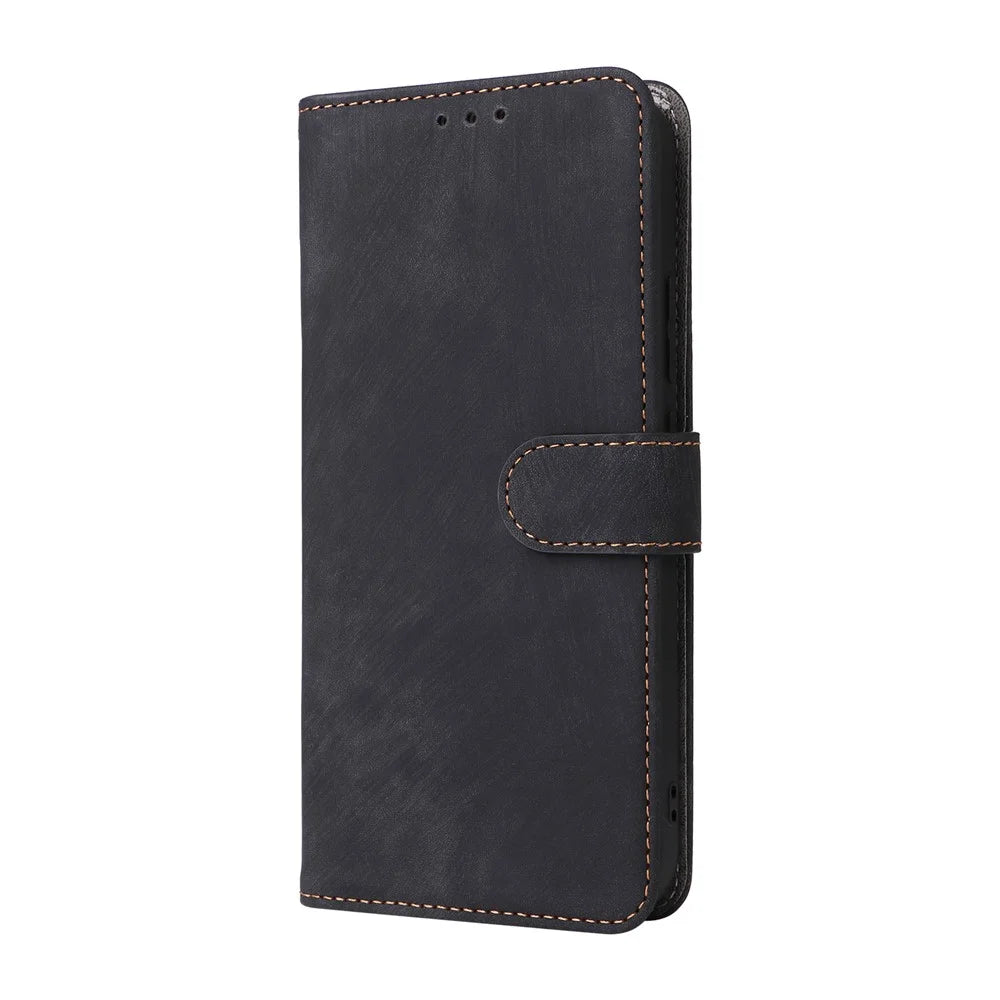 For Realme 15T 5G Case Wallet RFID Blocking PU Leather Phone Cover Stand with Strap - Black - 7