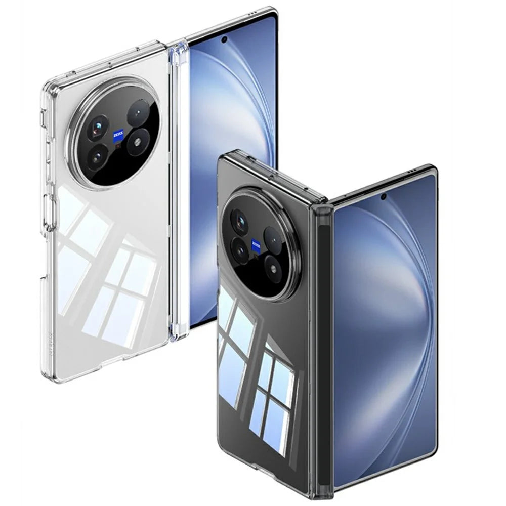 GKK For vivo X Fold5 5G Case Magnetic Hinge Design Clear TPU Phone Cover - Transparent Black - 4