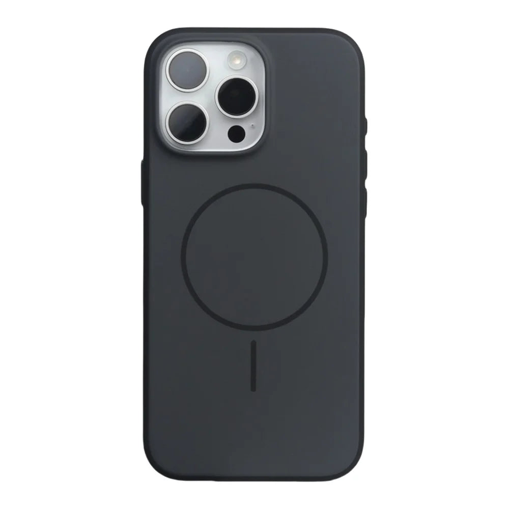 For iPhone 17 Pro Max Case Compatible with MagSafe Matte Skin Feel TPU + PC Phone Cover - Black - 1
