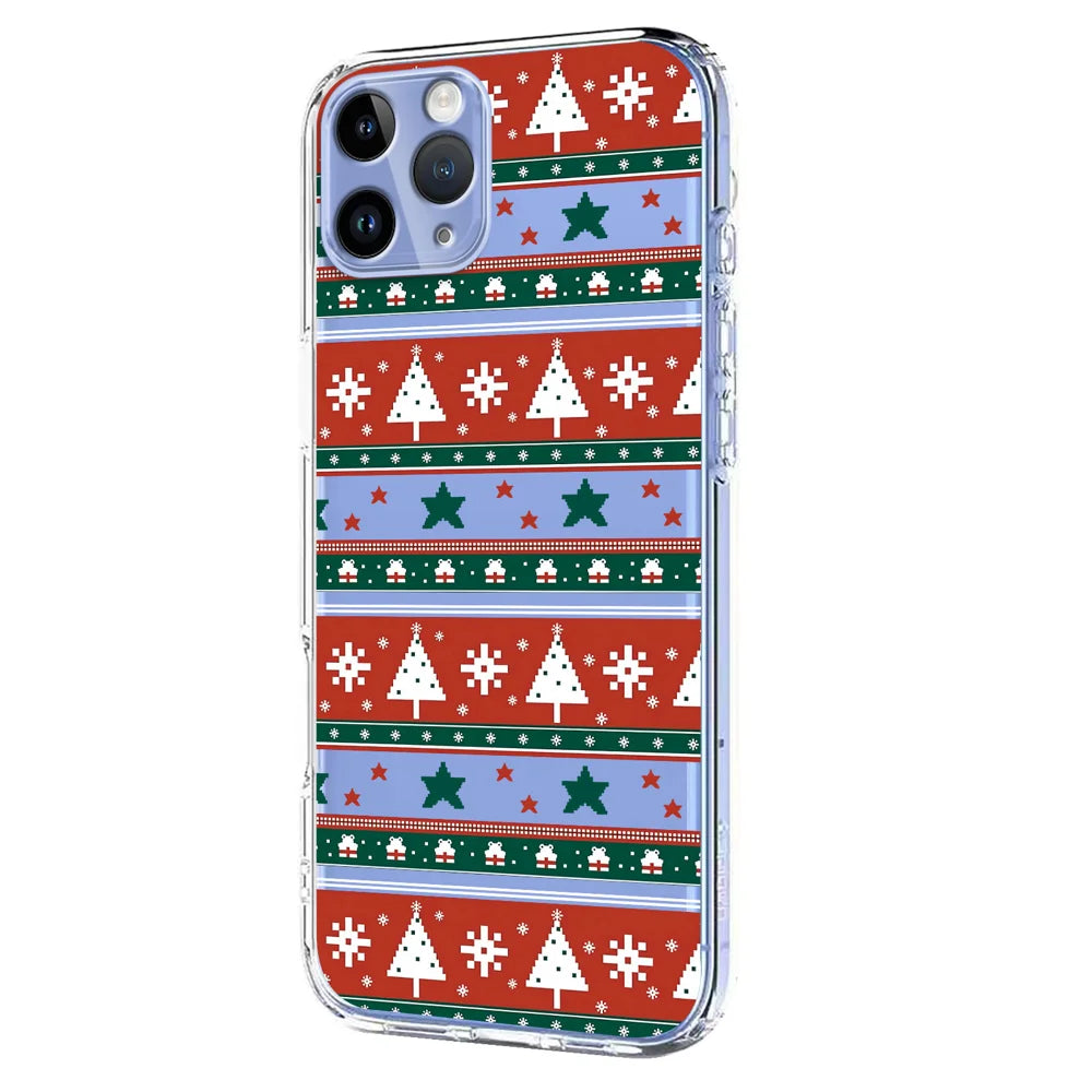 For iPhone 11 Pro Case Christmas Themed Pattern Printing TPU Phone Back Cover - Christmas Ribbons - 2
