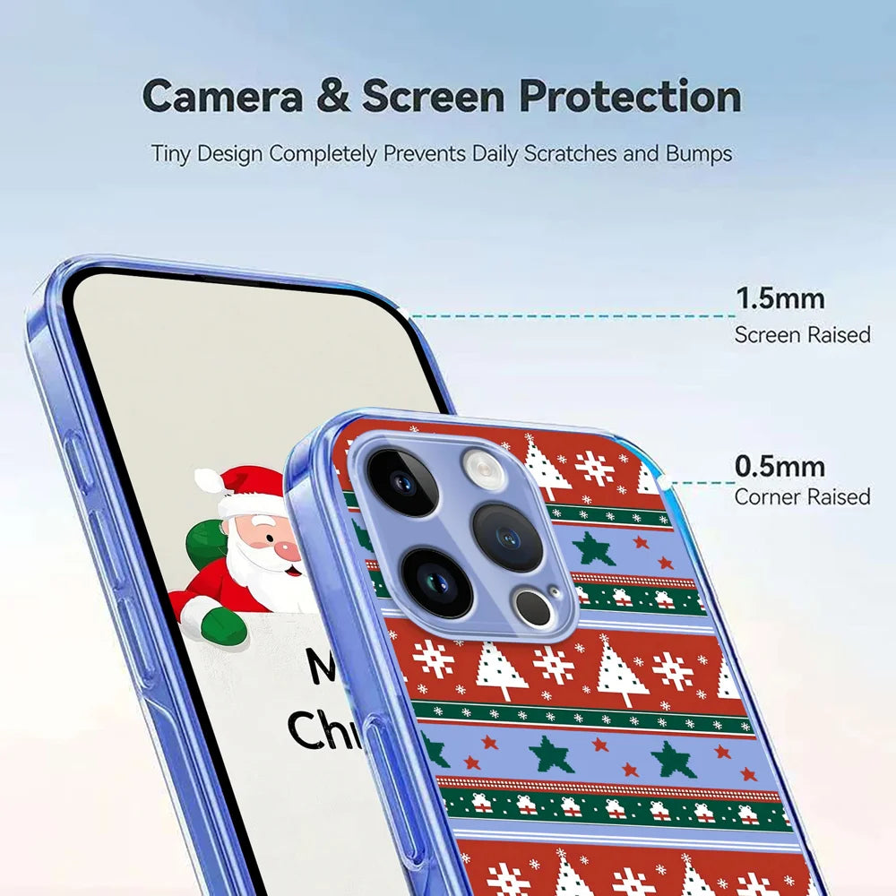 For iPhone 12 Pro Max 6.7 inch Case Christmas Themed Pattern Printing TPU Phone Back Cover - Christmas Ribbons - 4