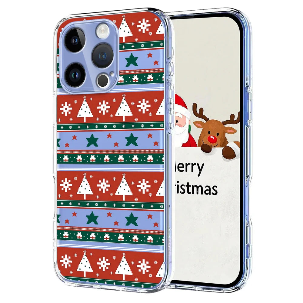 For iPhone 13 Pro Max 6.7 inch Case Christmas Themed Pattern Printing TPU Phone Back Cover - Christmas Ribbons - 1