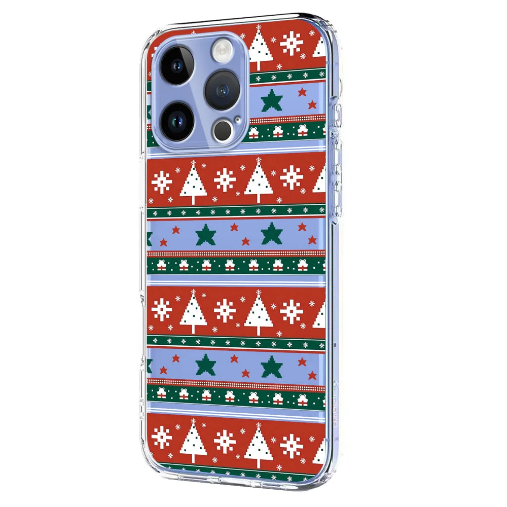 For iPhone 13 Pro 6.1 inch Case Christmas Themed Pattern Printing TPU Phone Back Cover - Christmas Ribbons - 2