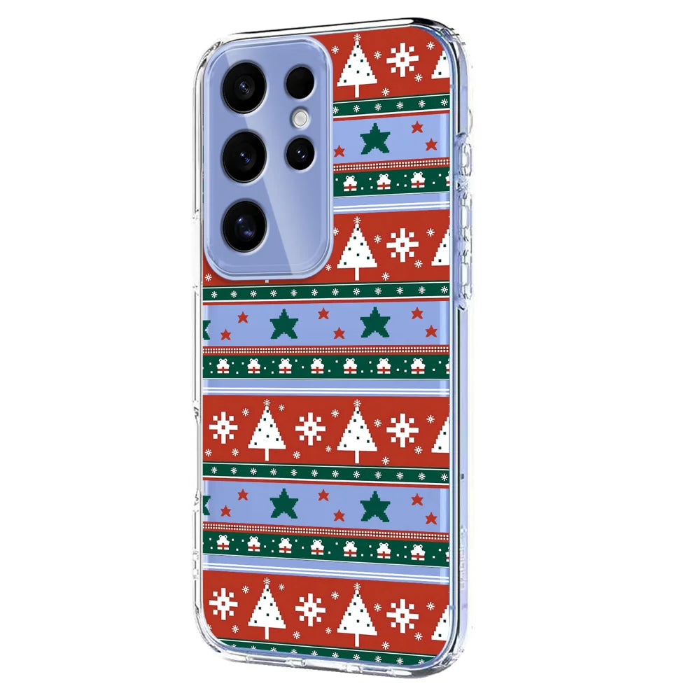 For Samsung Galaxy S24 Ultra Case Christmas Themed Pattern Printing TPU Phone Back Cover - Christmas Ribbons - 2