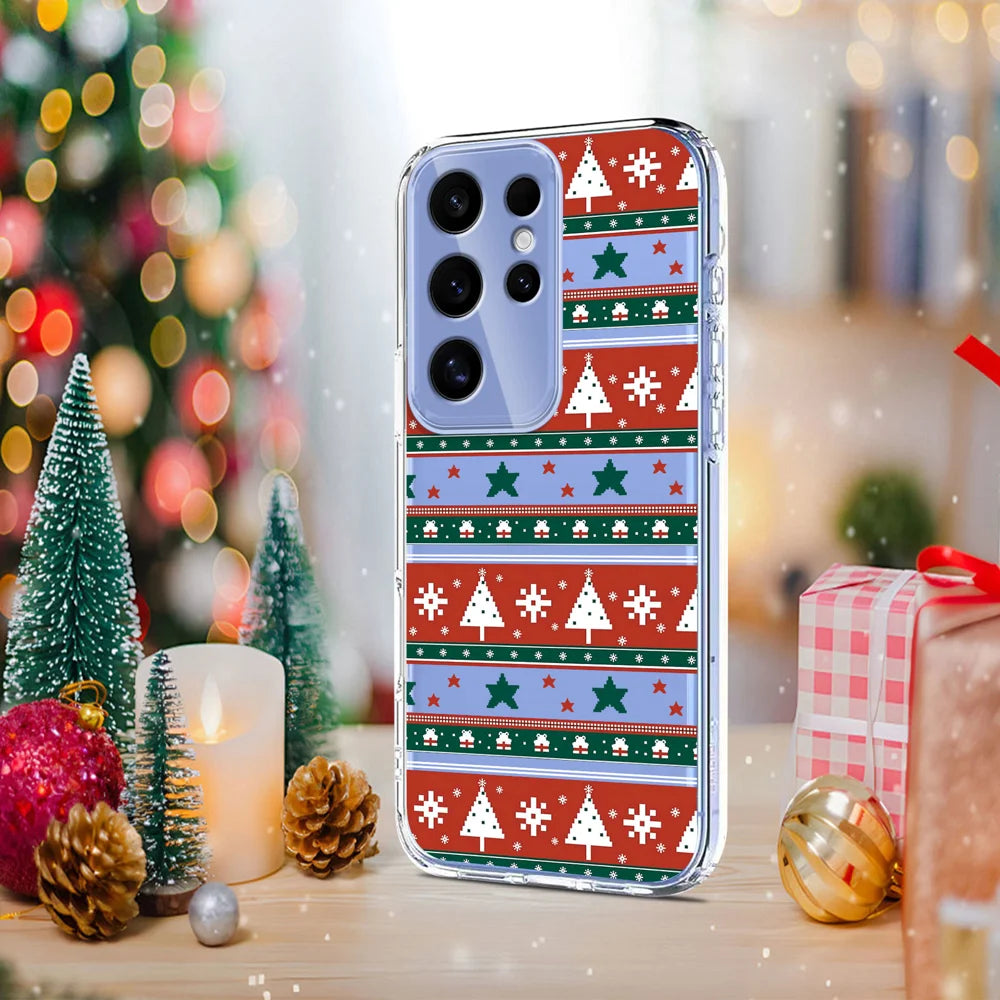 For Samsung Galaxy S24 Ultra Case Christmas Themed Pattern Printing TPU Phone Back Cover - Christmas Ribbons - 5