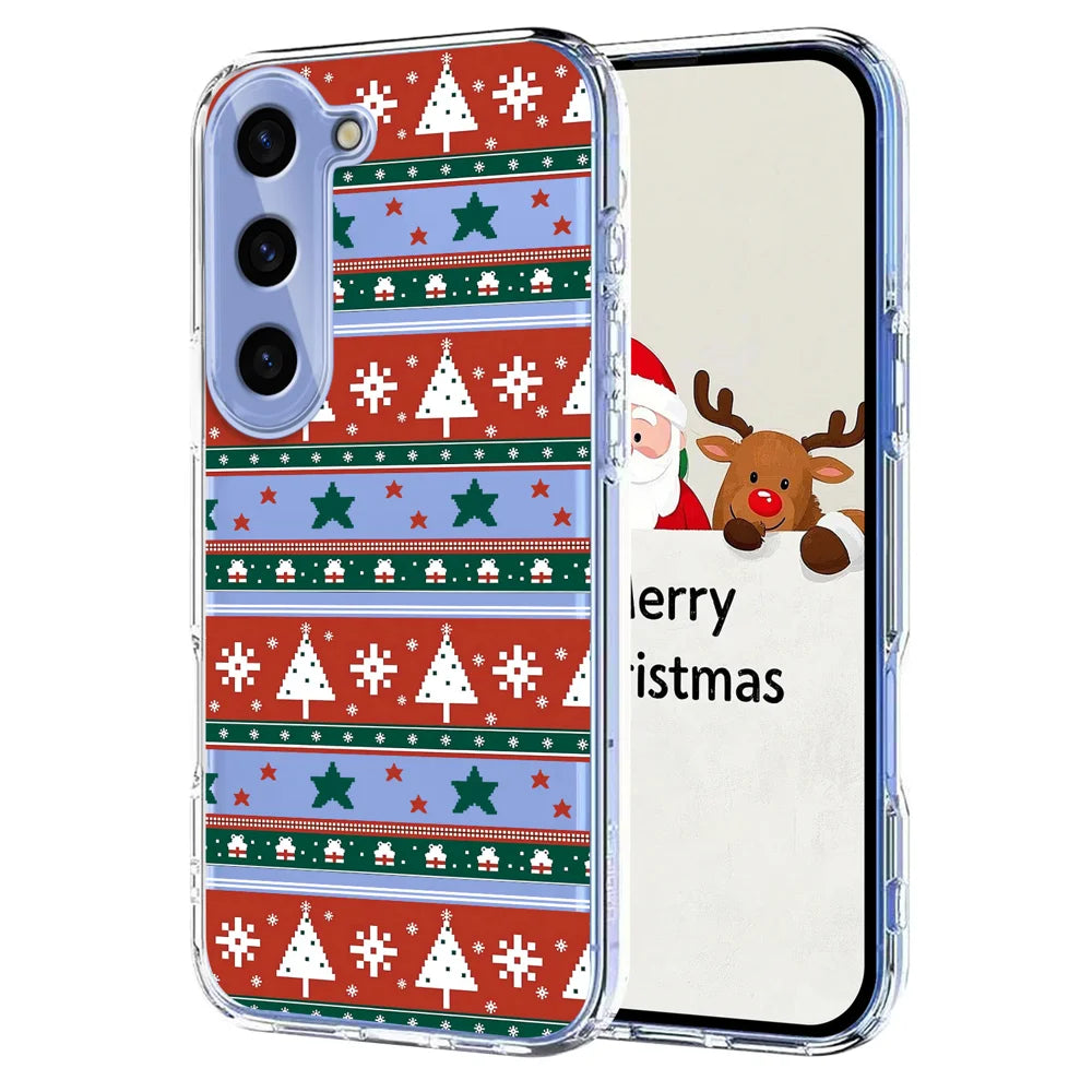 For Samsung Galaxy S23 FE Case Christmas Themed Pattern Printing TPU Phone Back Cover - Christmas Ribbons - 1