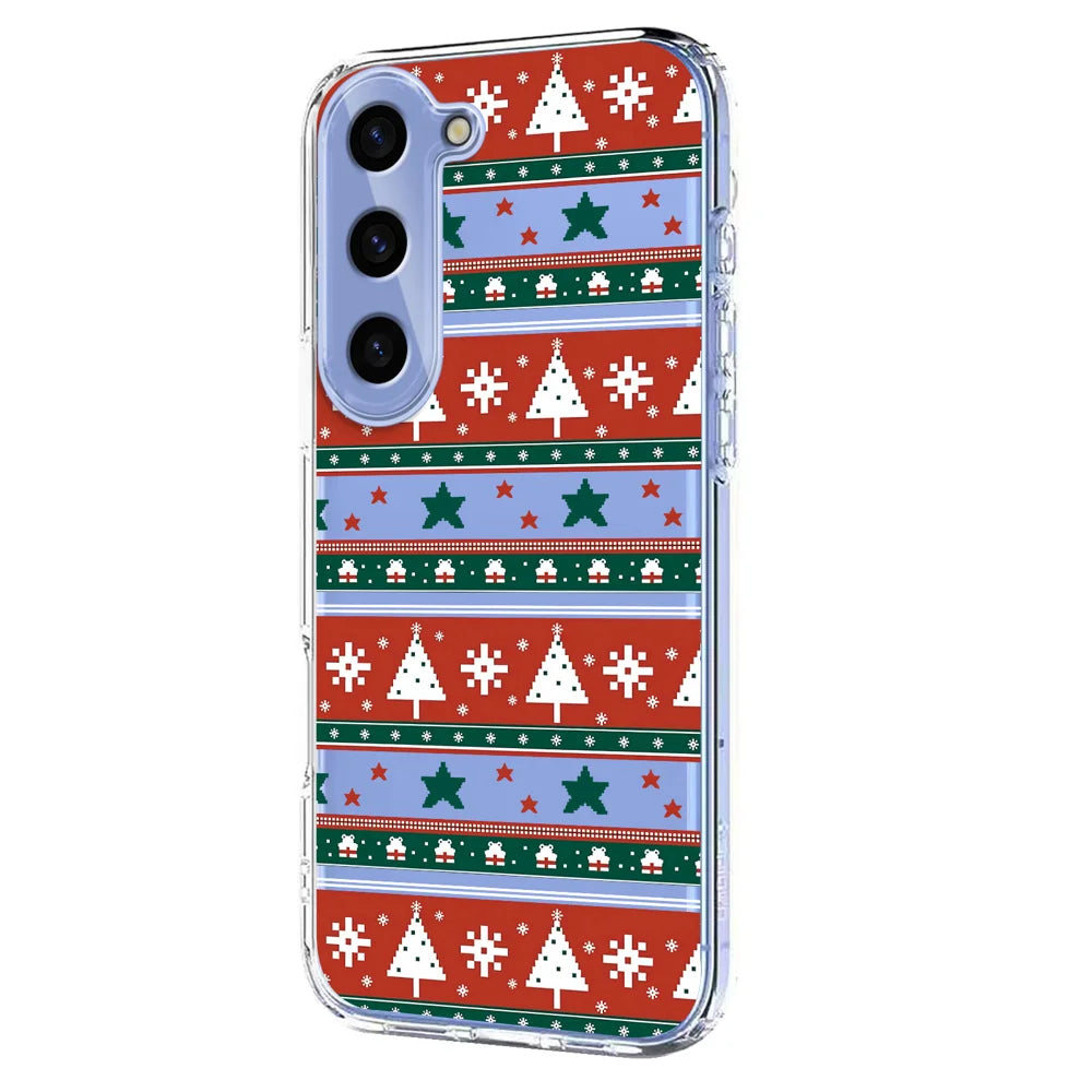 For Samsung Galaxy S23 FE Case Christmas Themed Pattern Printing TPU Phone Back Cover - Christmas Ribbons - 2