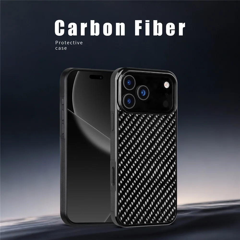 For iPhone 17 Pro Max Case Compatible with MagSafe Twill Texture Aramid Fiber TPU Shockproof Phone Cover - Red - 5